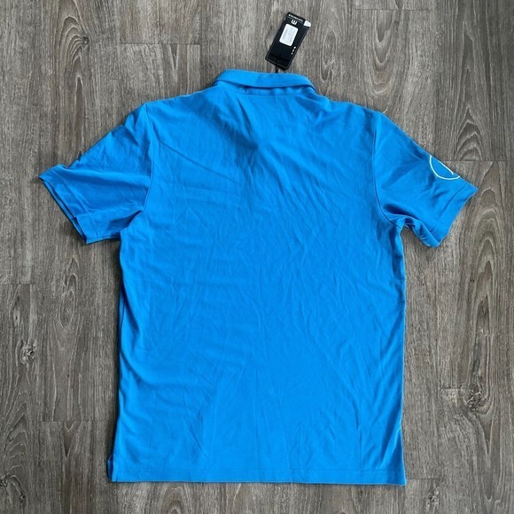 Travis Mathew Oceanside Polo Shirt Sz L Shirt Golf Short Sleeve Classic Blue NWT - Picture 5 of 7